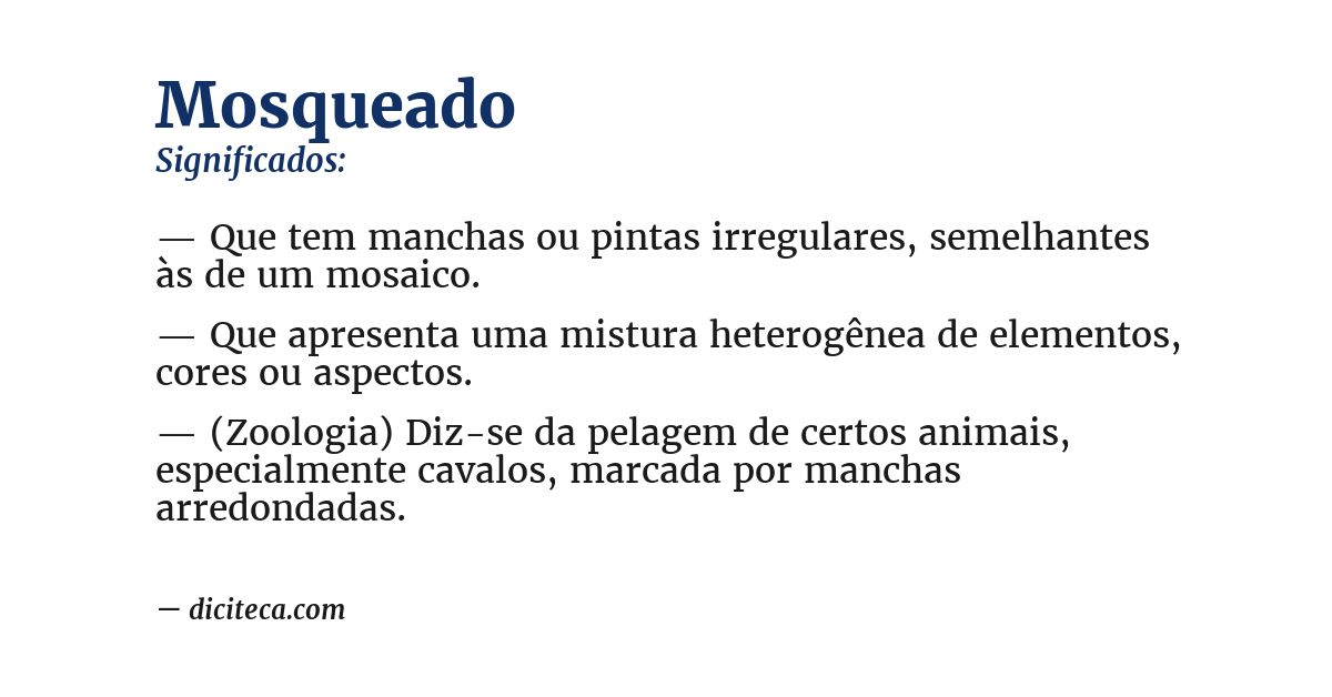 Significado de mosqueado