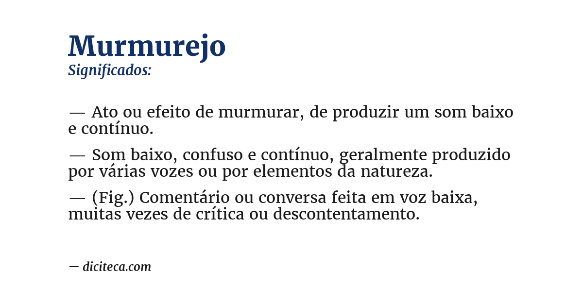 Significado de murmurejo