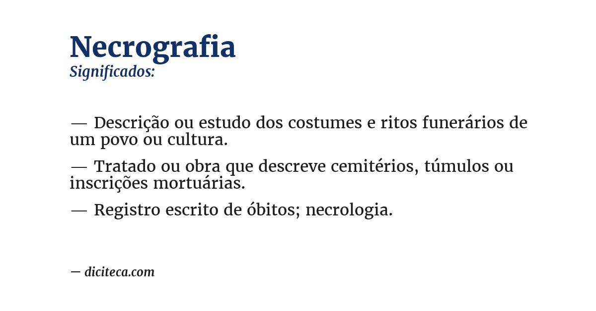 Significado de necrografia