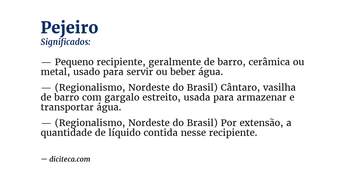 Significado de pejeiro