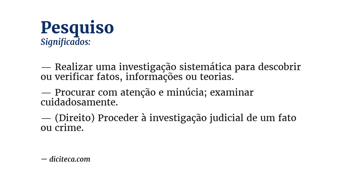 Significado de pesquiso