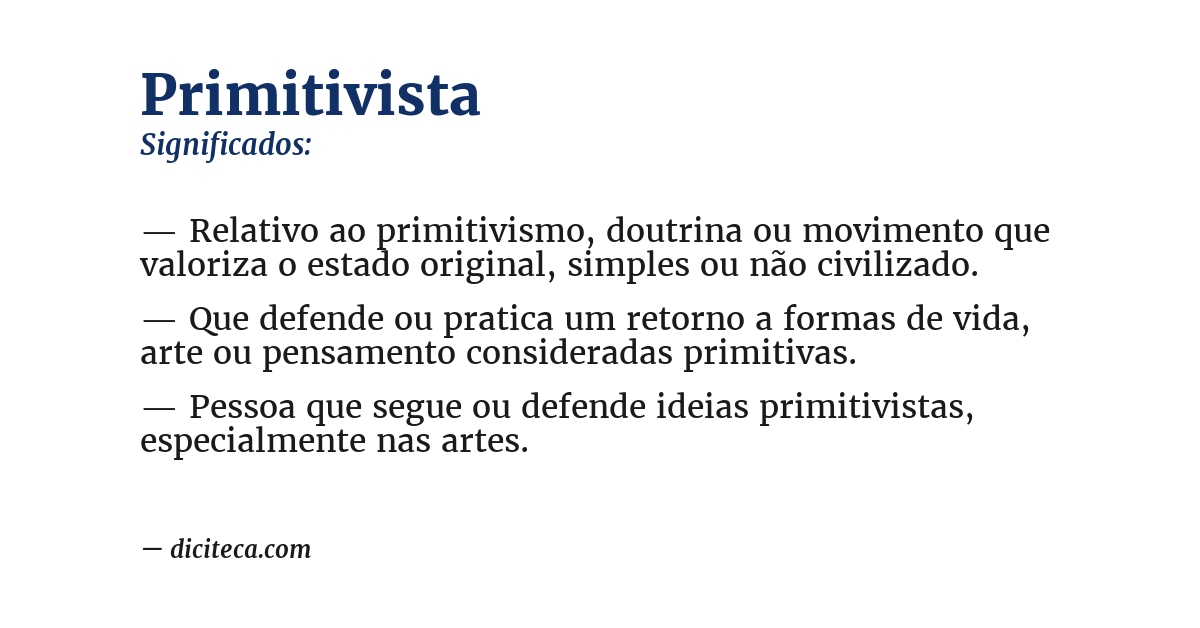 Significado de primitivista