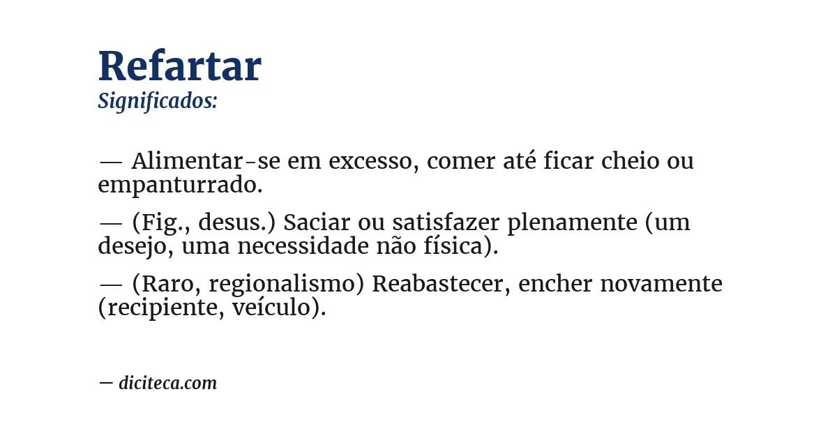 Significado de refartar