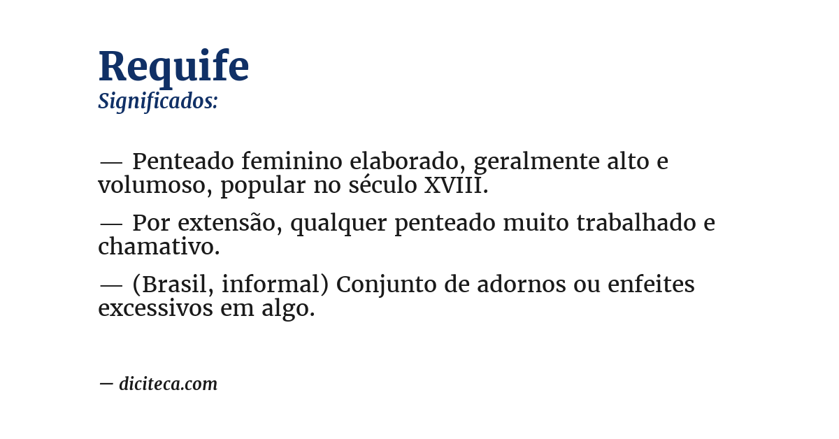 Significado de requife