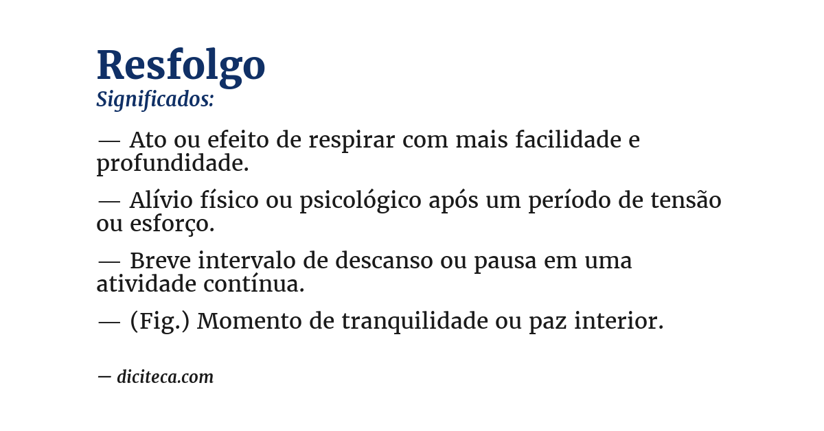 Significado de resfolgo