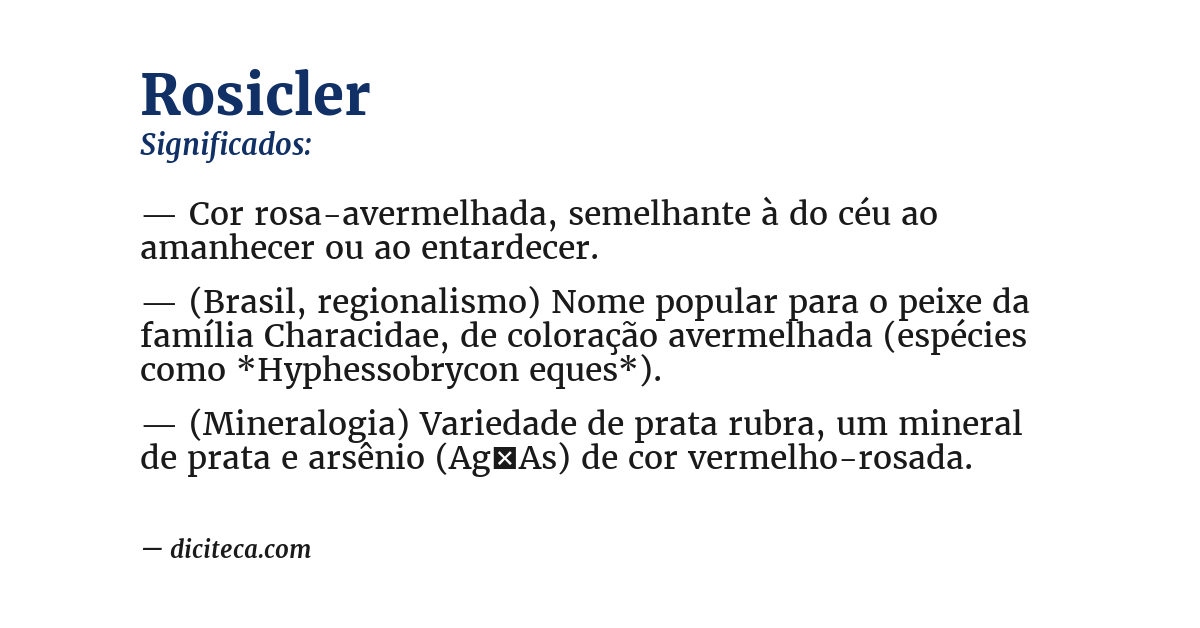 Significado de rosicler
