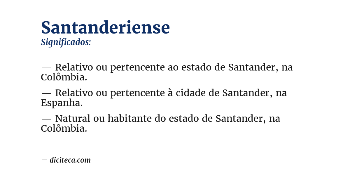 Significado de santanderiense