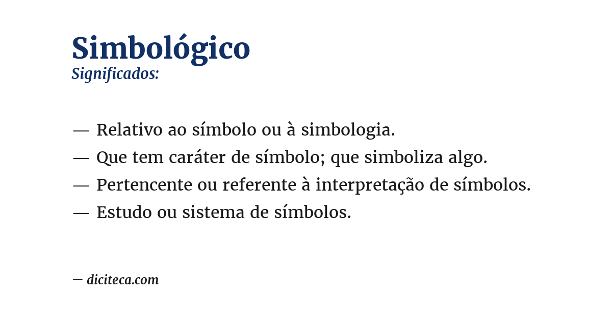 Significado de simbológico