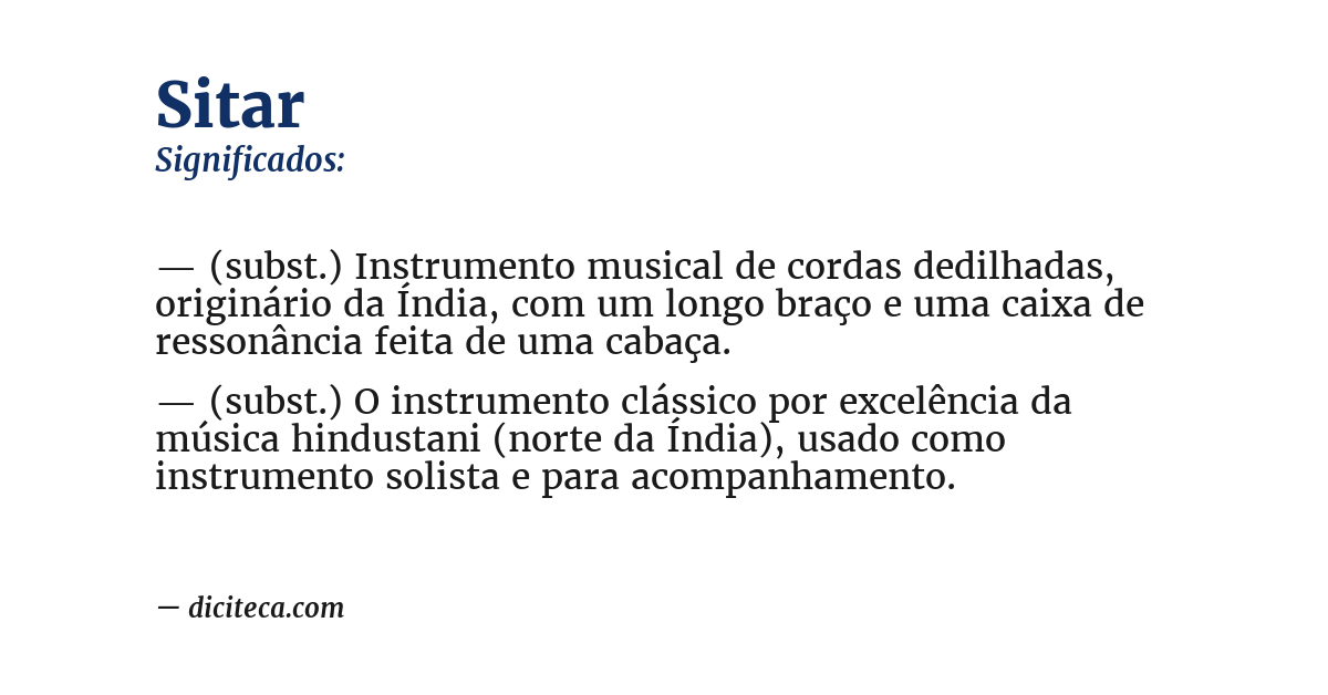 Significado de sitar