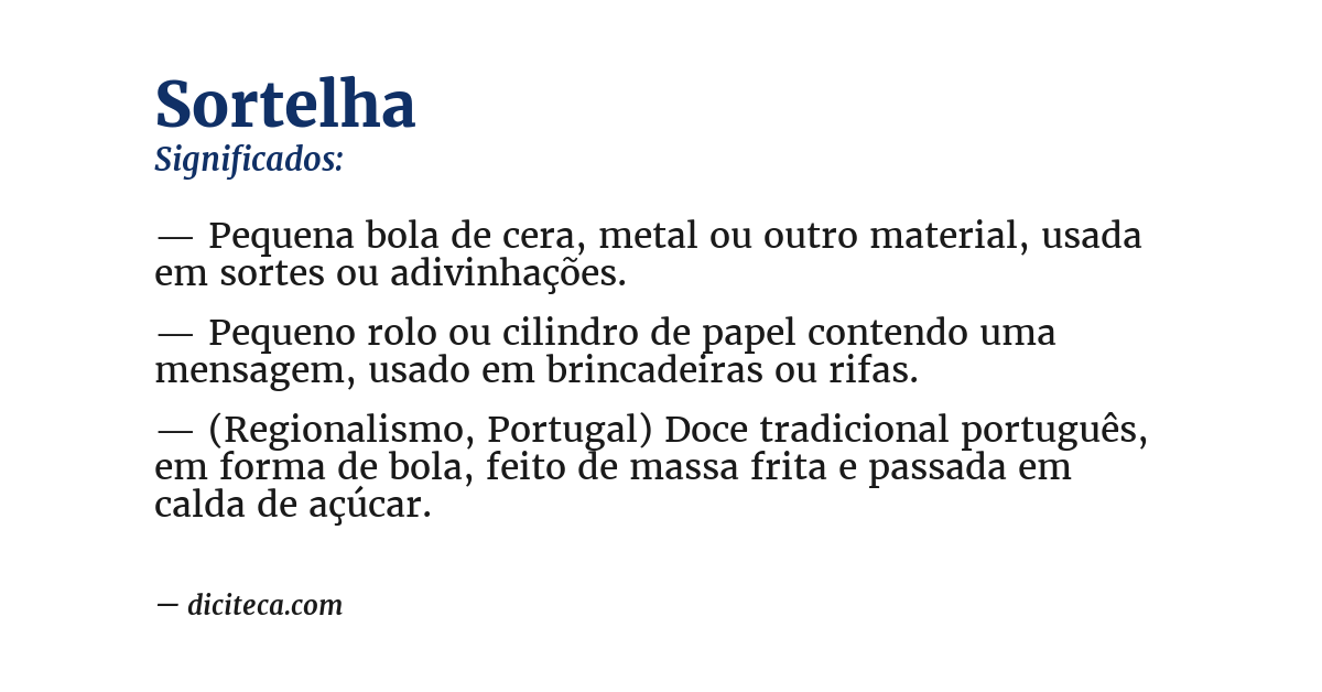Significado de sortelha