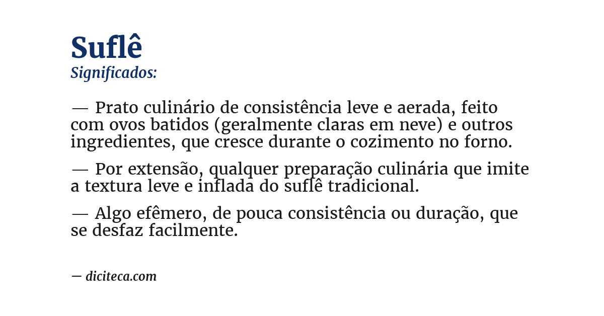 Significado de suflê