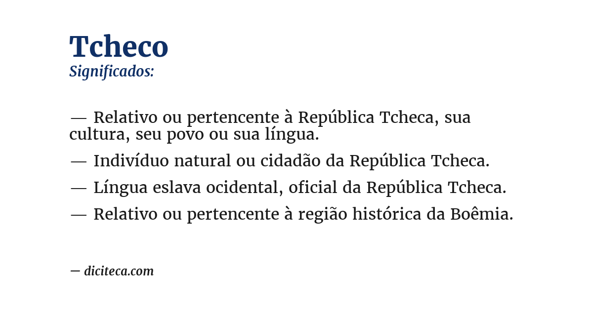 Significado de tcheco