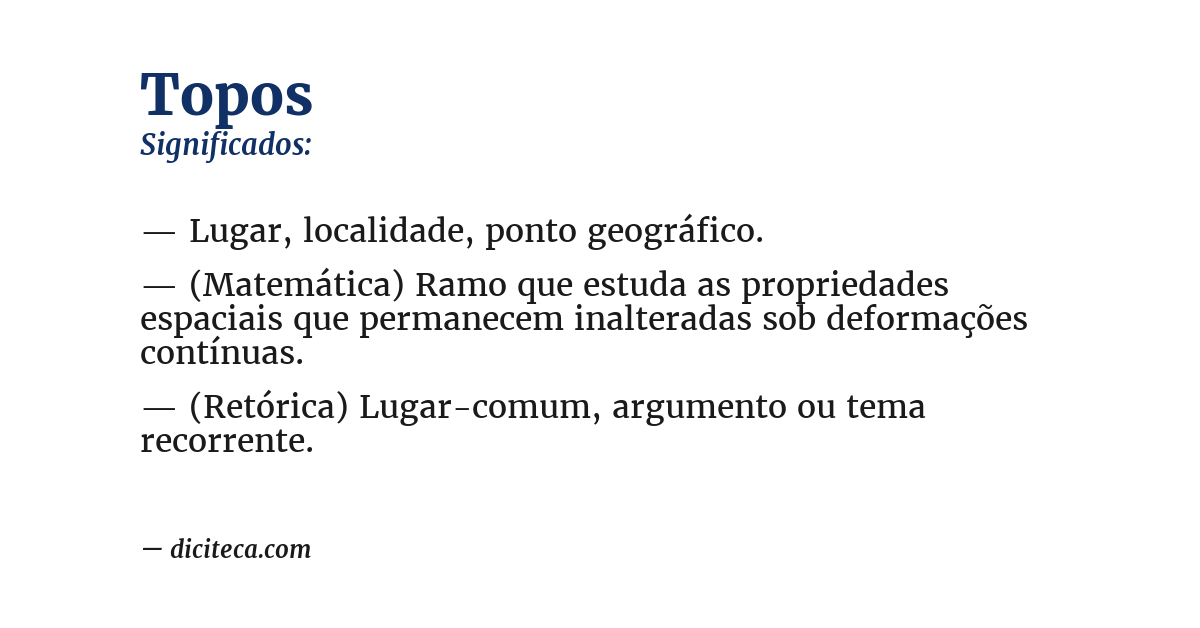 Significado de topos