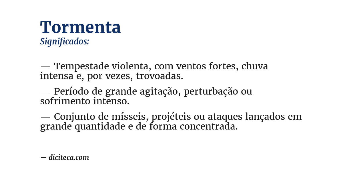 Significado de tormenta