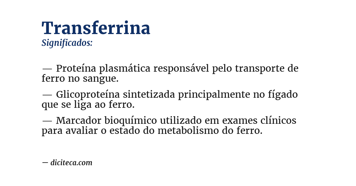 Significado de transferrina