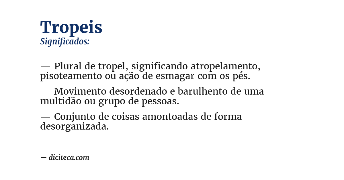 Significado de tropeis