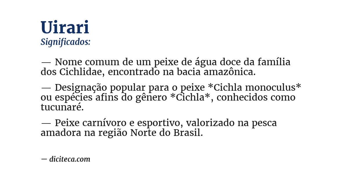 Significado de uirari