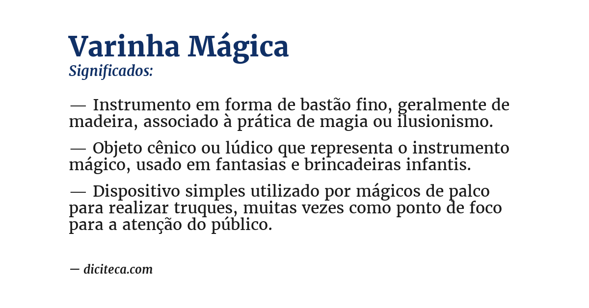 Significado de varinha mágica