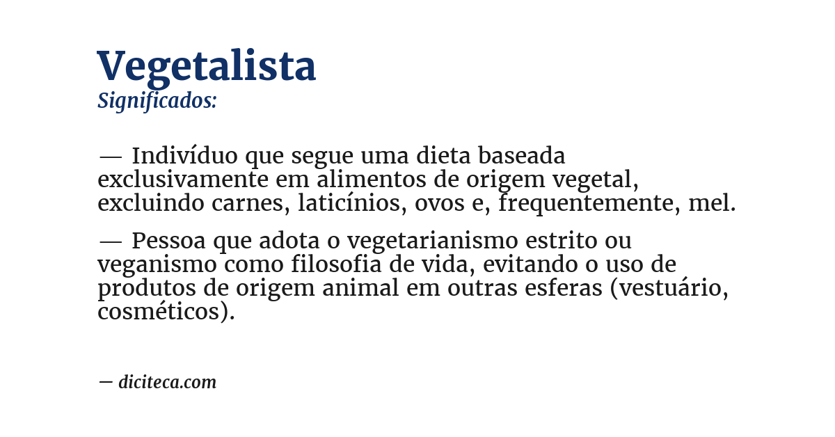 Significado de vegetalista