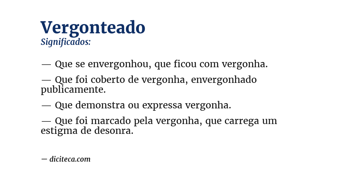 Significado de vergonteado
