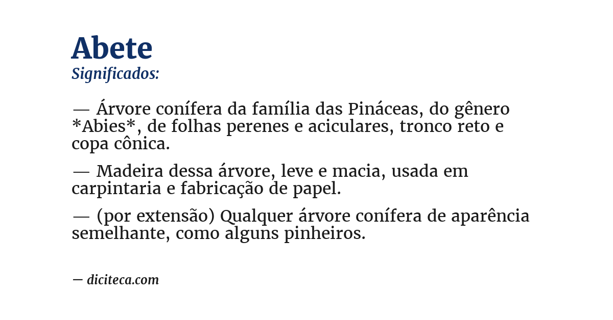 Significado de abete