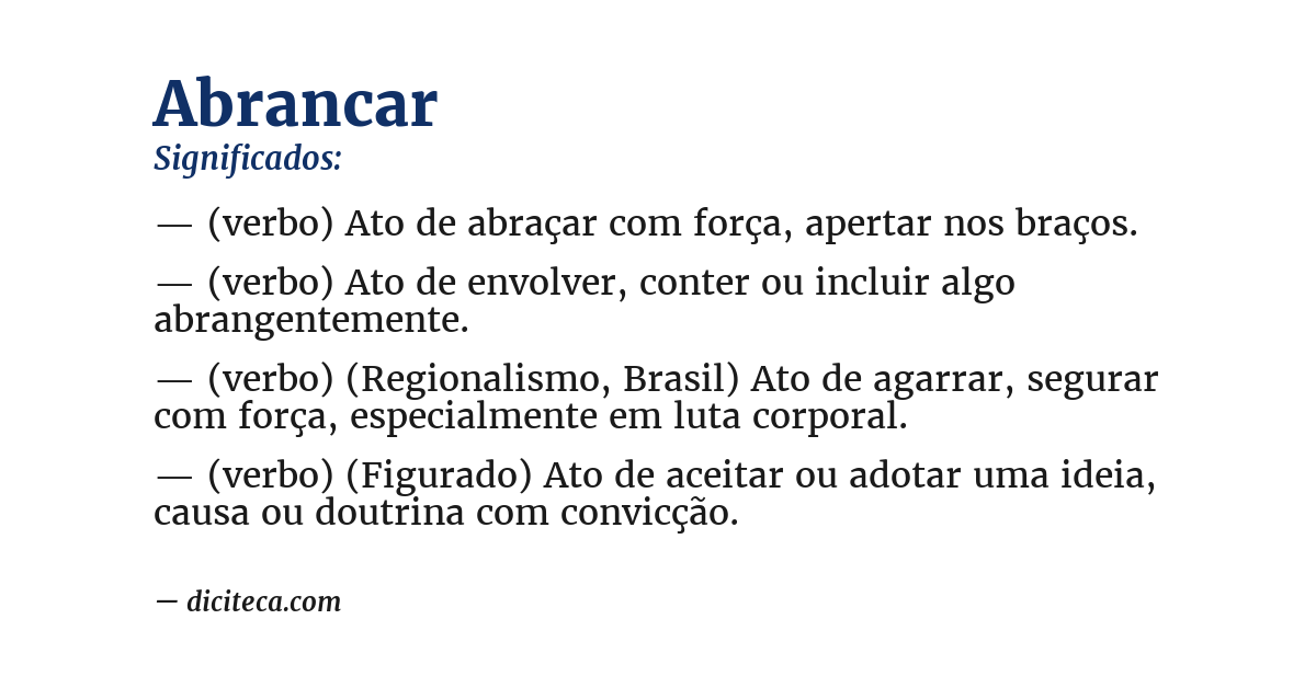 Significado de abrancar