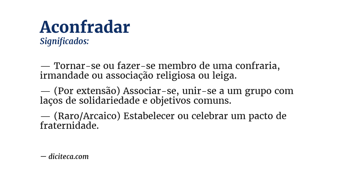 Significado de aconfradar