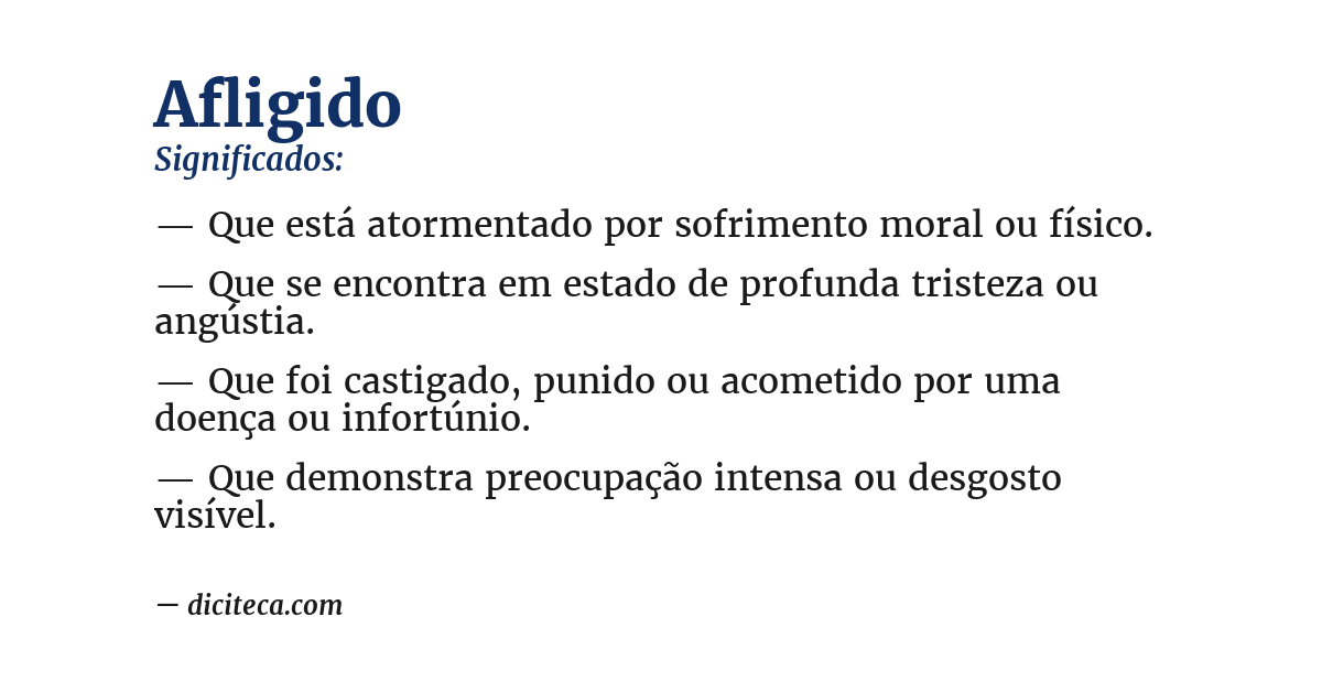 Significado de afligido
