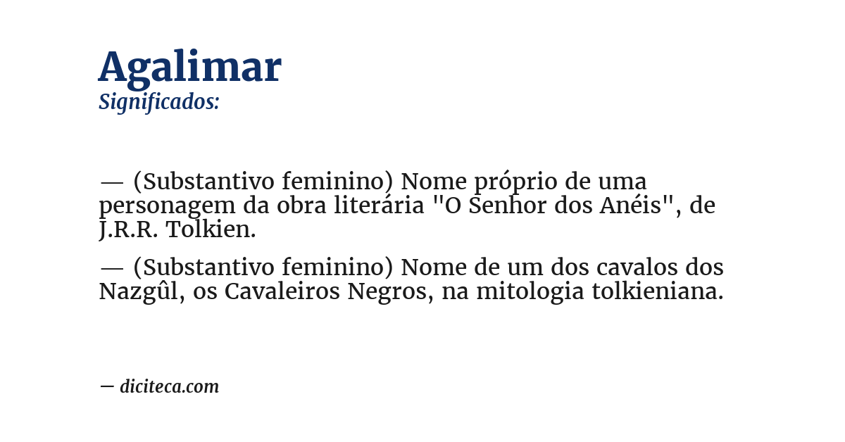 Significado de agalimar
