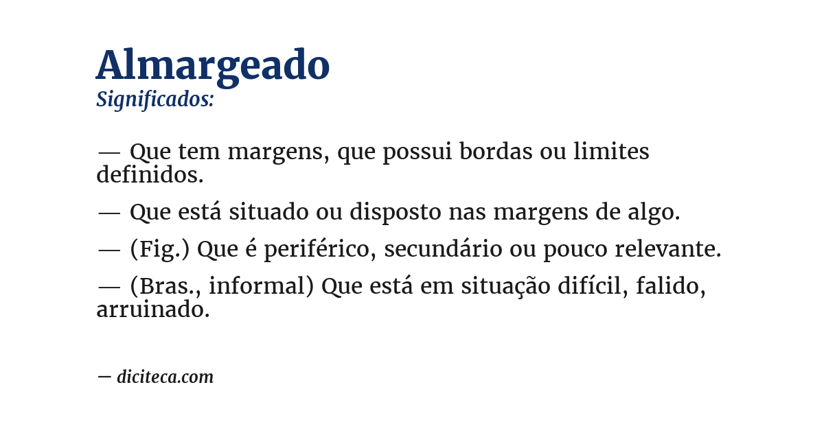 Significado de almargeado