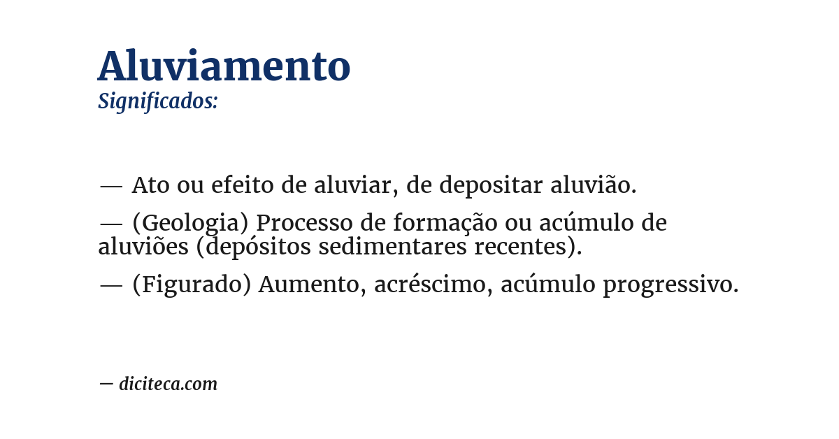 Significado de aluviamento