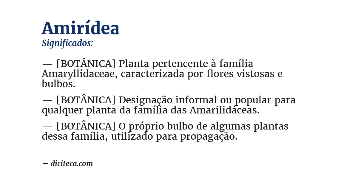 Significado de amirídea