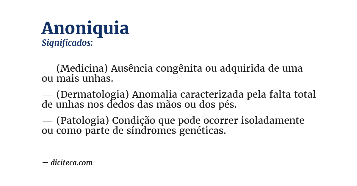Significado de anoniquia