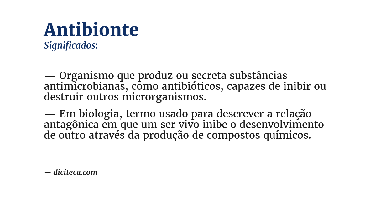 Significado de antibionte