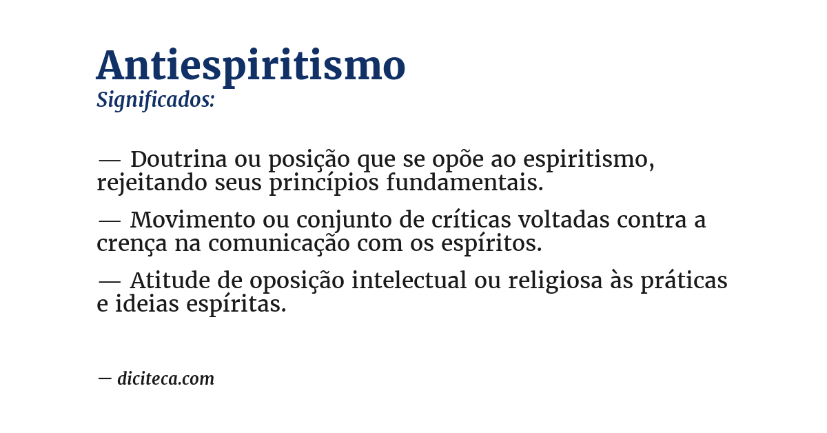 Significado de antiespiritismo