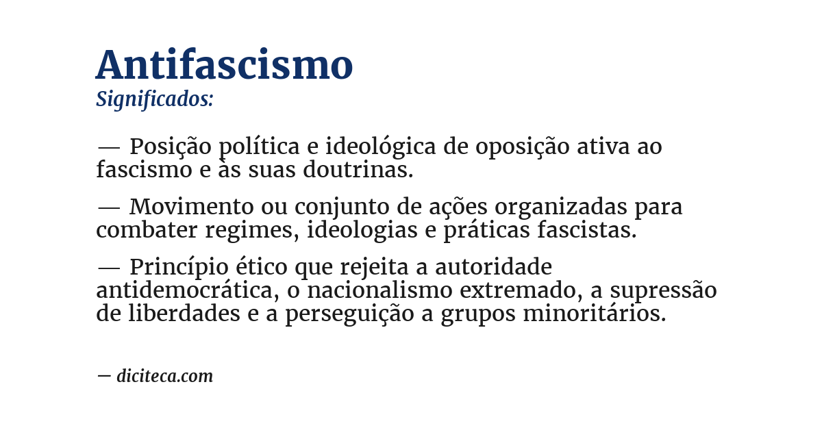 Significado de antifascismo