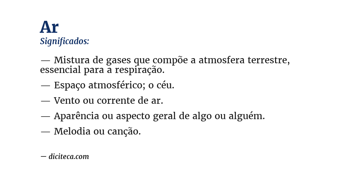 Significado de ar