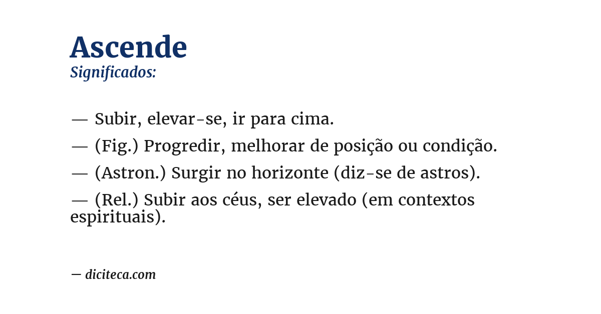 Significado de ascende