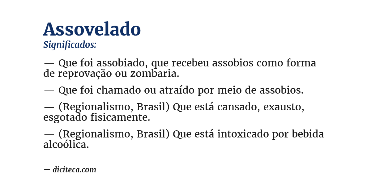 Significado de assovelado