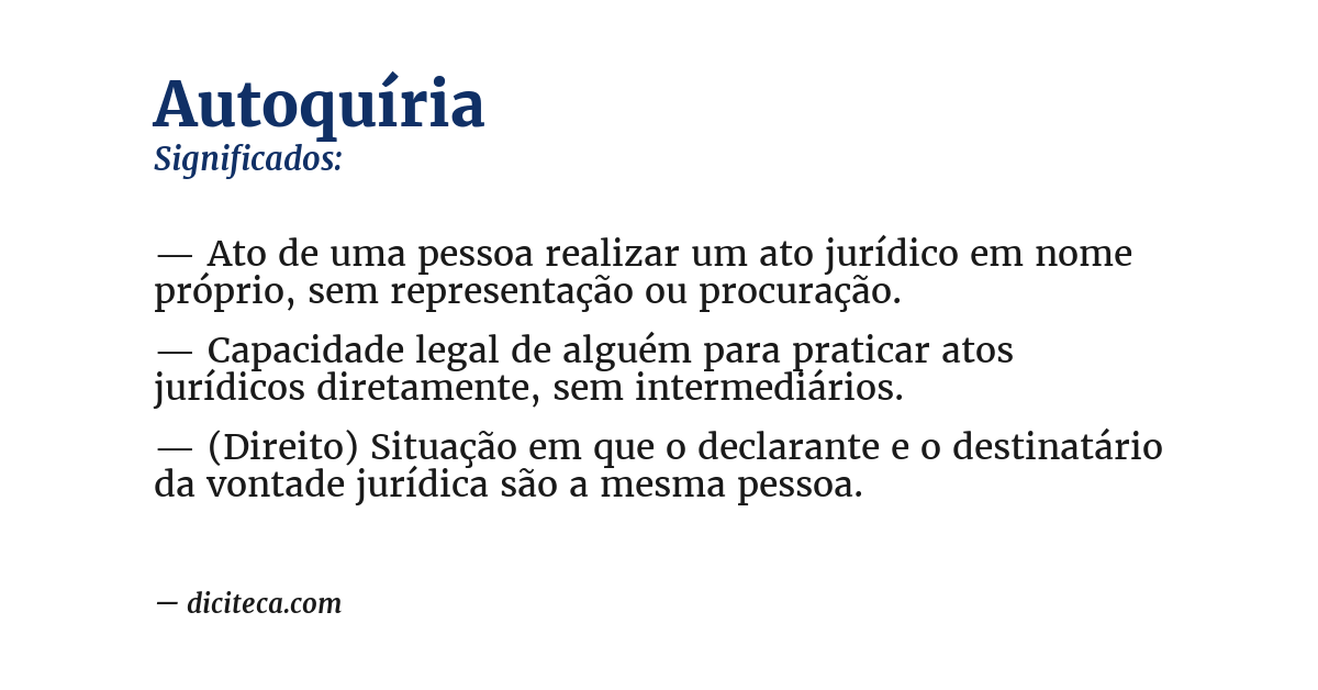 Significado de autoquíria