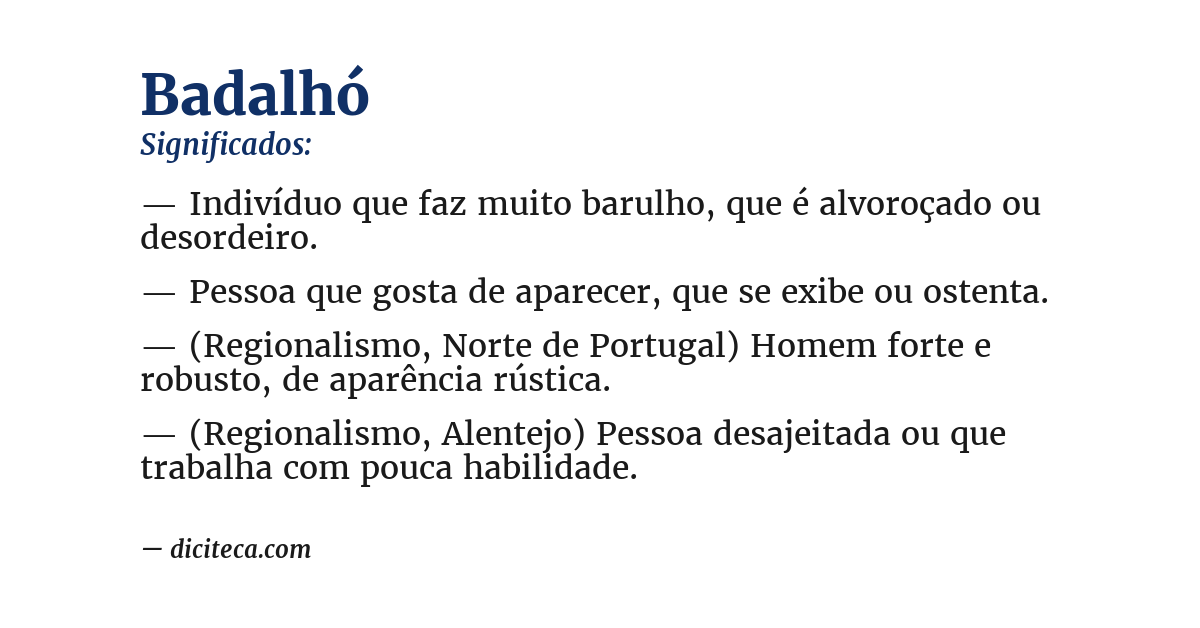 Significado de badalhó