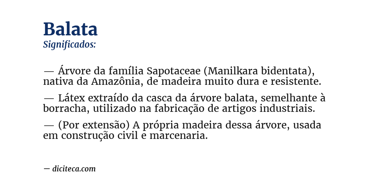 Significado de balata