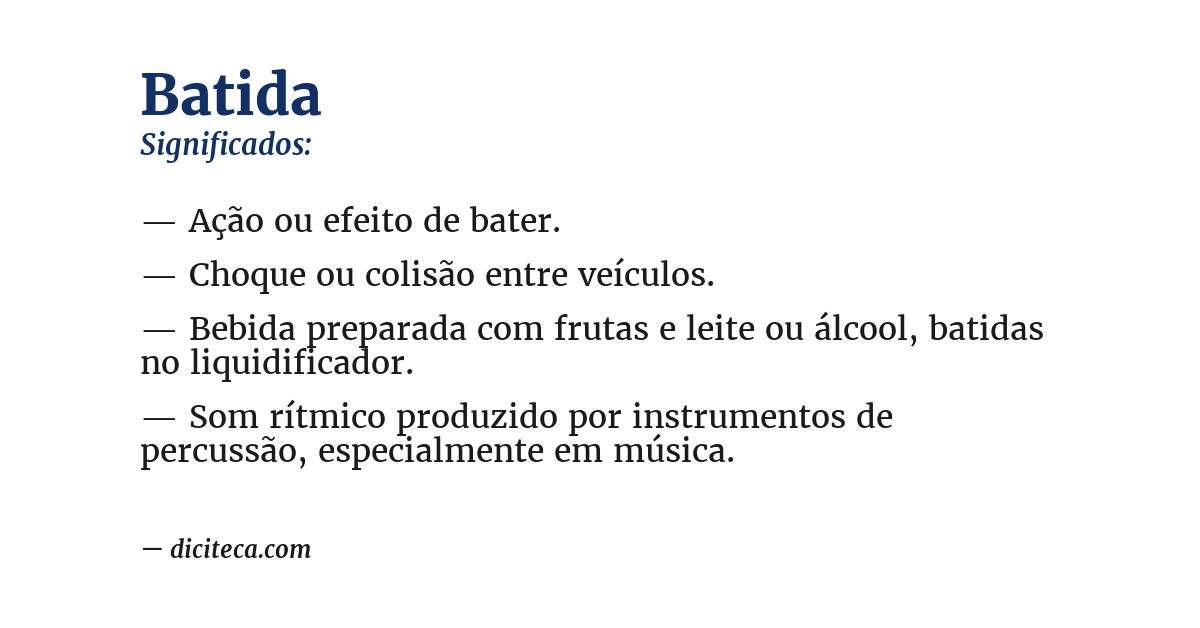 Significado de batida