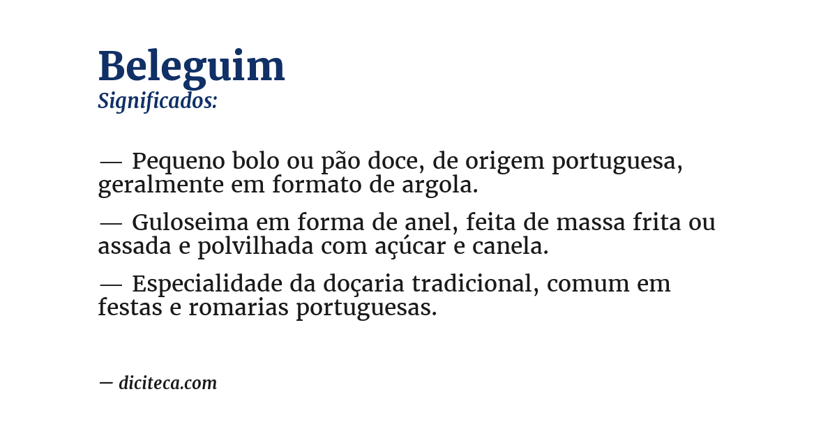 Significado de beleguim