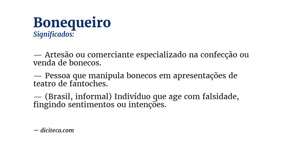 Significado de bonequeiro