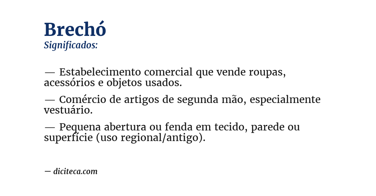 Significado de brechó