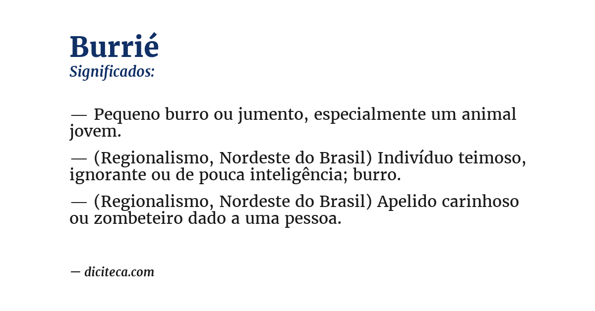 Significado de burrié