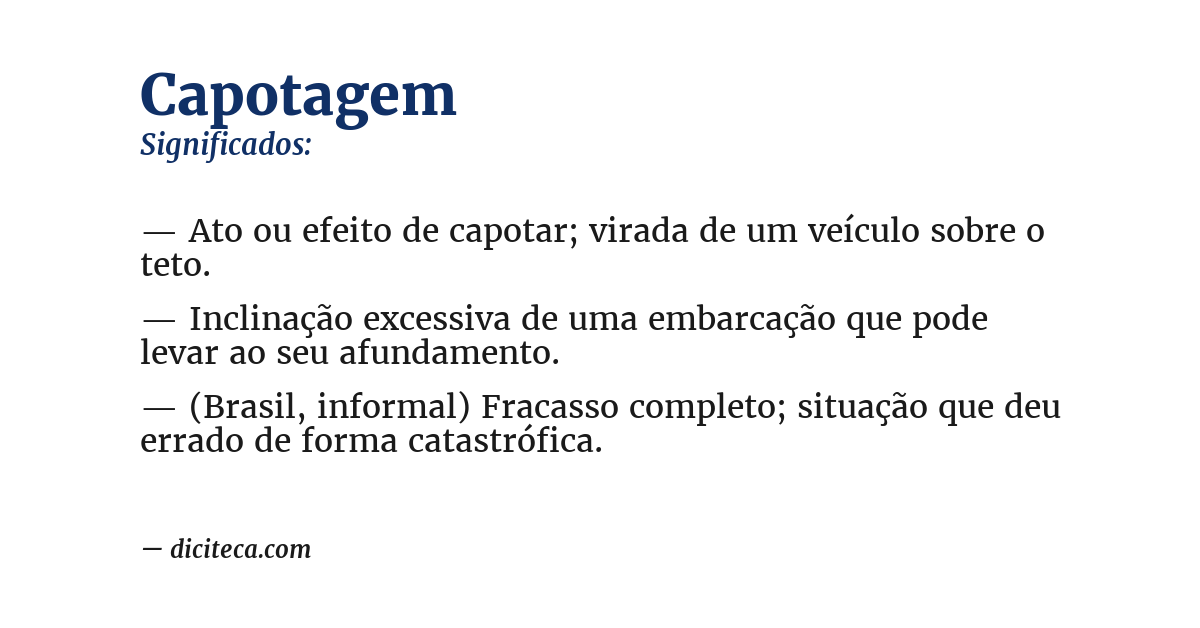 Significado de capotagem