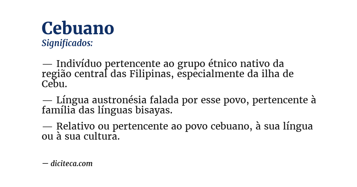 Significado de cebuano