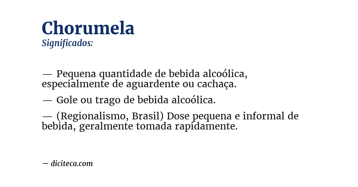 Significado de chorumela